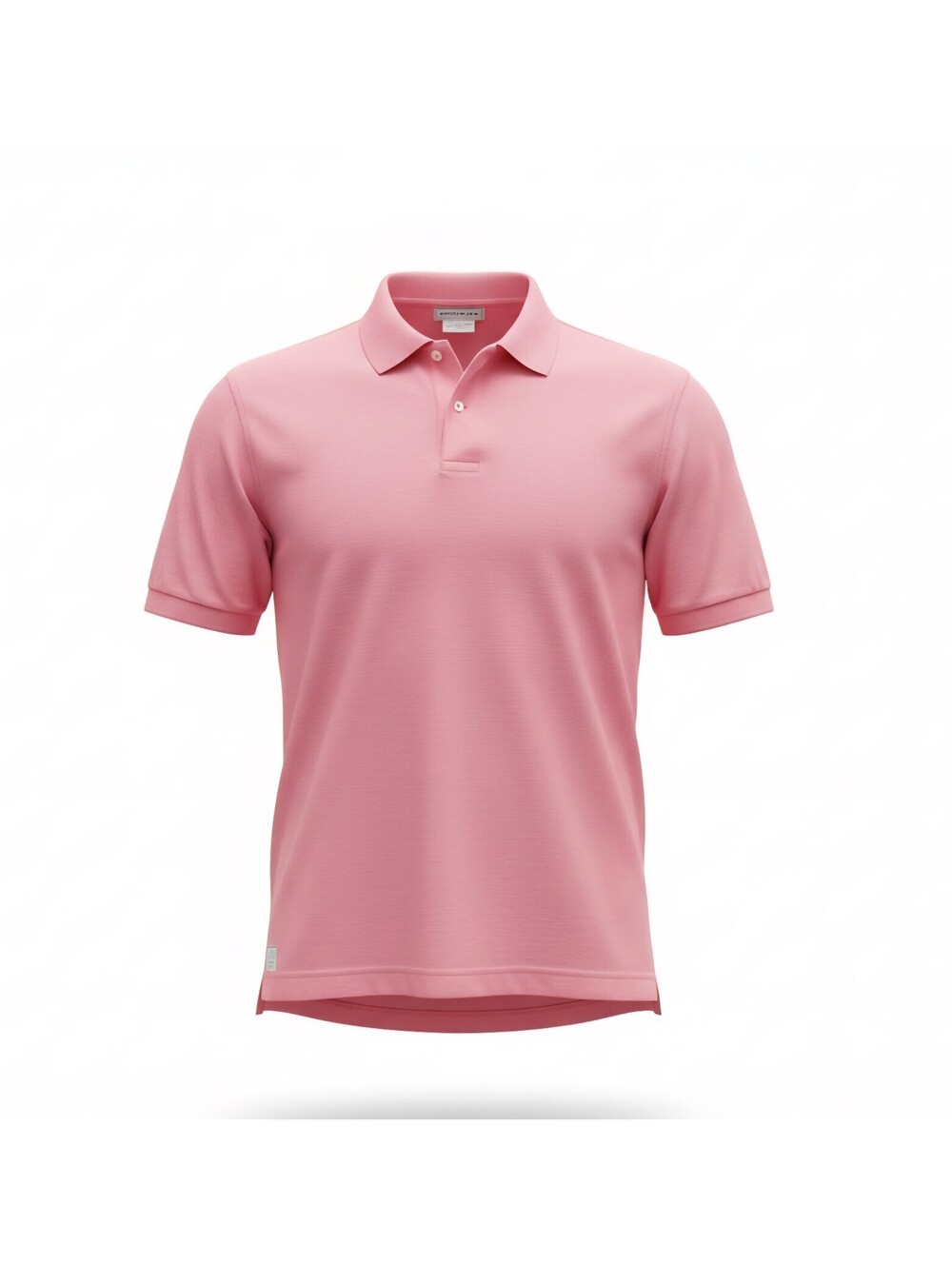 PETER MILLAR Men's L Pink Solid 100% Cotton Short Sleeve Polo Shirt